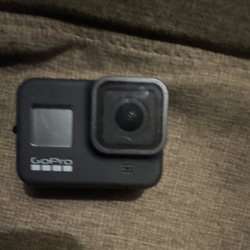 GoPro HERO8 Black action camera front with LCD window and single lens