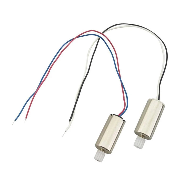 2-pack RC drone CW/CCW motor accessories with two cylindrical motors and wire leads