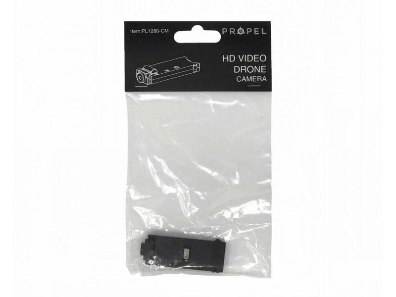 HD video drone camera module in clear retail bag, black camera unit