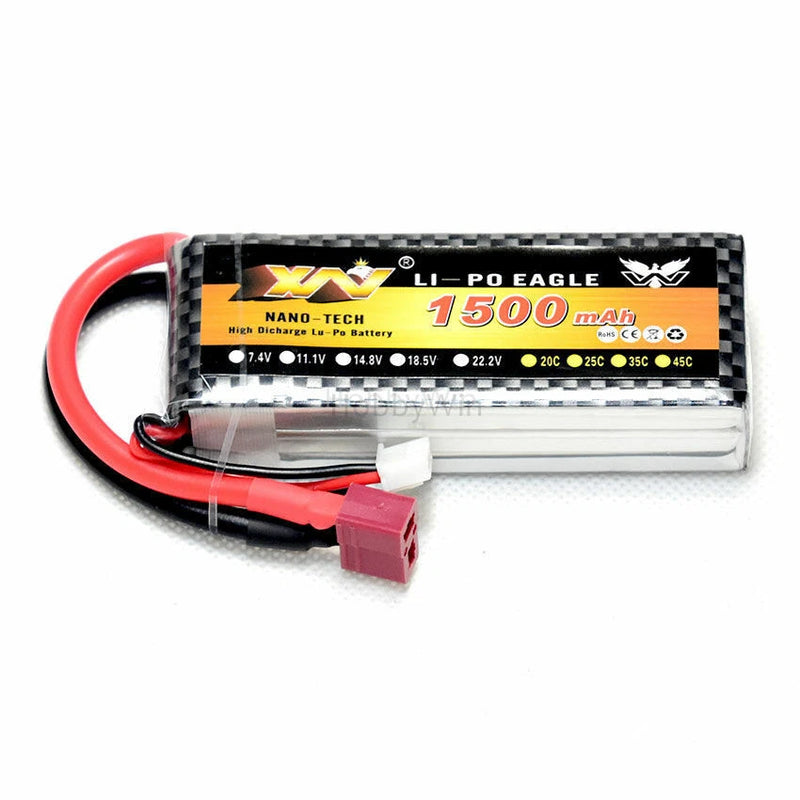 11.1V 3S 1500mAh 30C LiPO Battery 3S for Drone Remote Control Vehicle