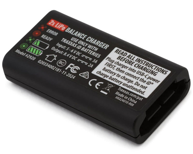 Traxxas USB-C 2S Lipo Charger w/iD? Connector [TRA2920] Battery