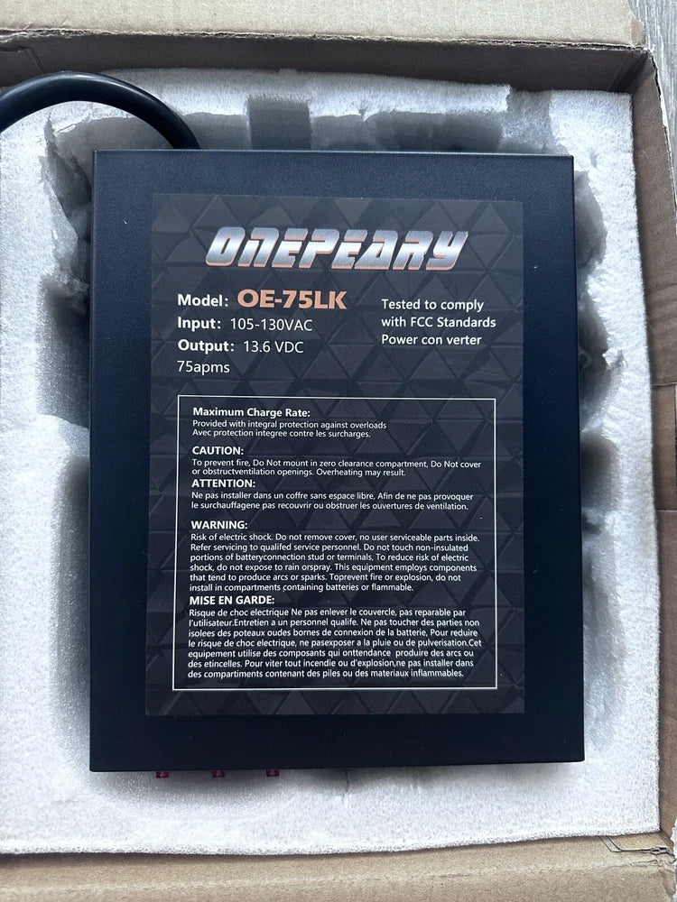 Onepeary Model: OE-75LK, Input 105-130VAC