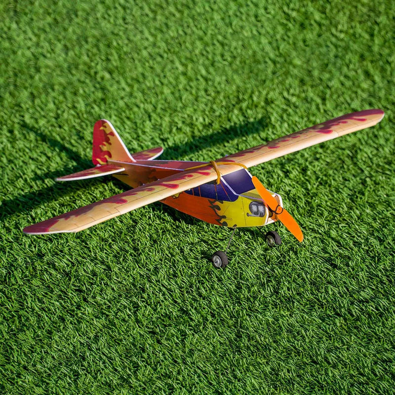 Colorful PP foam RC airplane with wide wings and front propeller