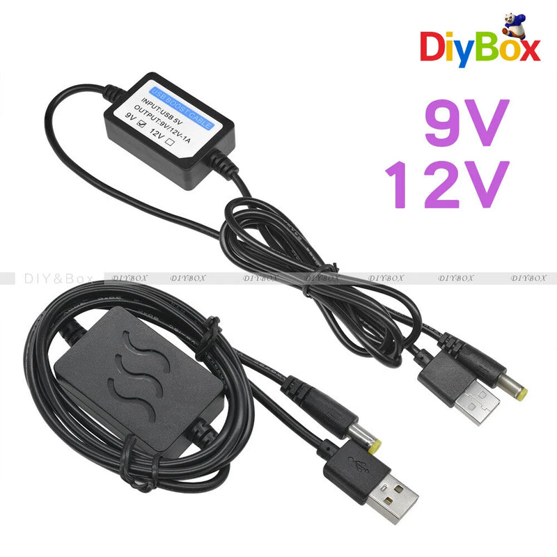 USB Boost Cable 1.3M DC 5V to 9V 12V 1A USB Power Supply Converter 5.5*2.1mm