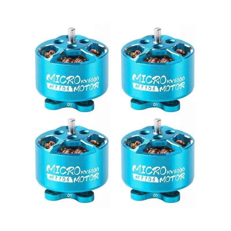 4PCS MICRO M1106 KV6000 FPV Drone Motor 9N12P for 90mm/110mm Drone #E6