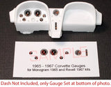 1965 - 1967 CORVETTE GAUGE FACES - 1/24 1/25 REVELL MONOGRAM COUPE & CONVERTIBLE