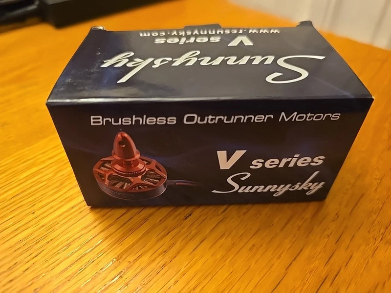 Sunnysky V series brushless outrunner motor box with printed branding
