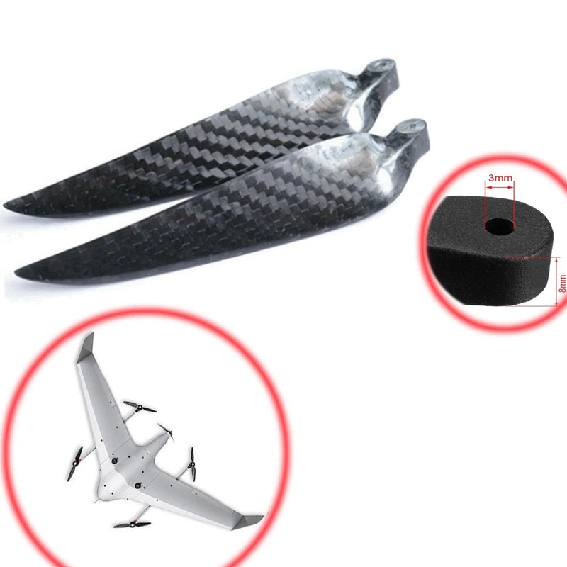 carbon fiber Folding Propeller For RC Airplane glider paddle Parts 9-12-19inches