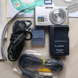 Panasonic Lumix DMC-FX35 Silver Digital Camera, In Box, W/ Battery, Charger, Etc