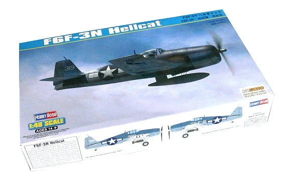 HOBBYBOSS F6F-3N Hellcat 1/48 aircraft model kit box art