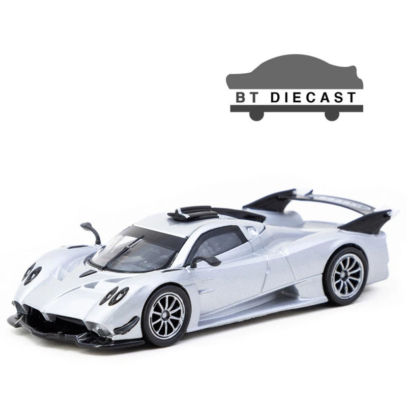TARMAC WORKS PAGANI HUAYRA R 1/64 DIECAST MODEL CAR SATIN SILVER T64G-TL035-SL