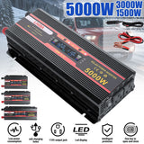 5000W Convertidor Para Auto LCD Inversor De Corriente Carro Coche Casa Con USB