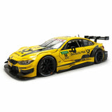 1/24 Scale M4 DTM Model Car Diecast Toy Cars Toys for Boys Kids Gifts Yellow Battery
