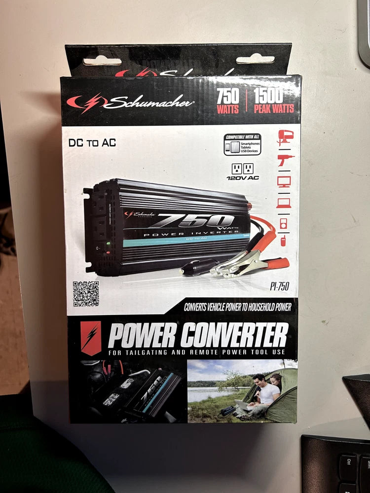 Schumacher PI-750 DC to AC Digital Power Converter for Cars - 750W