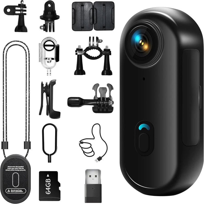 4K Mini Body Camera, Wearable Thumb-Size Action Cam for Work & Travel