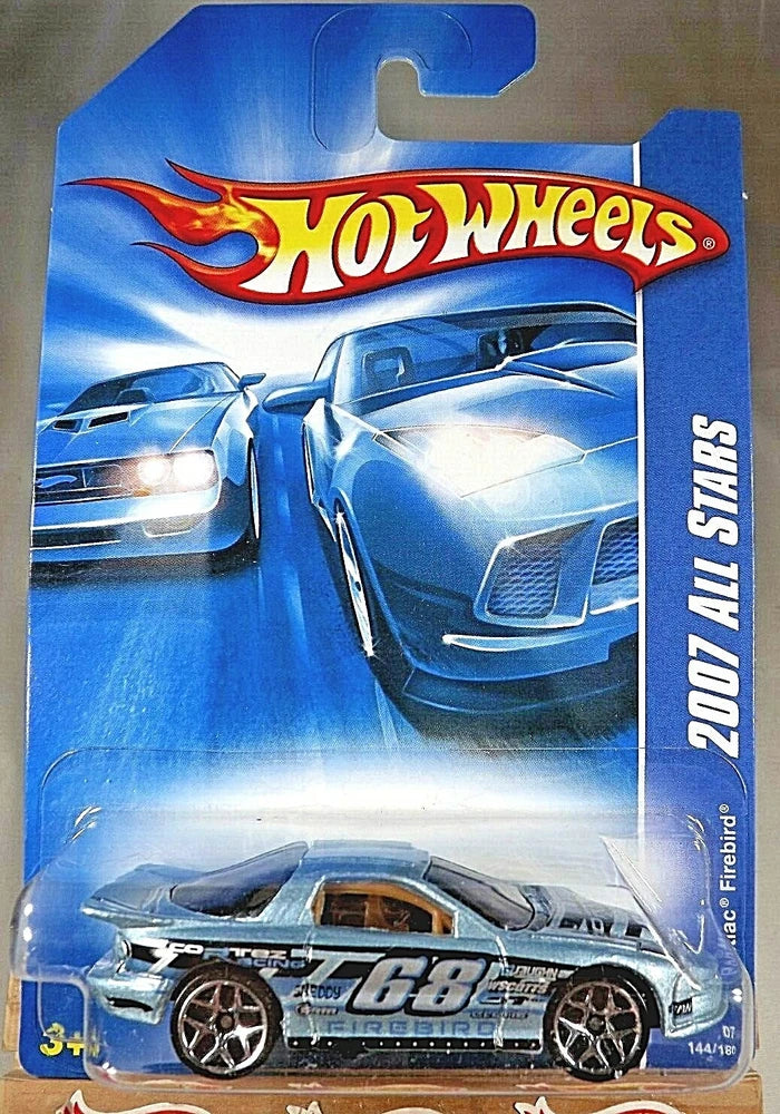 2007 Hot Wheels #144 All Stars PONTIAC FIREBIRD Blue Variant w/Chrome 5Y Sp Vari