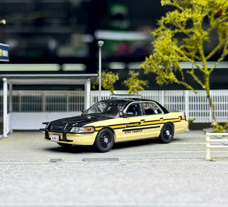 ED Rollin 1:64 Tennessee TNSP Police CROWN VICTORIA CV Model Diecast Collect Car