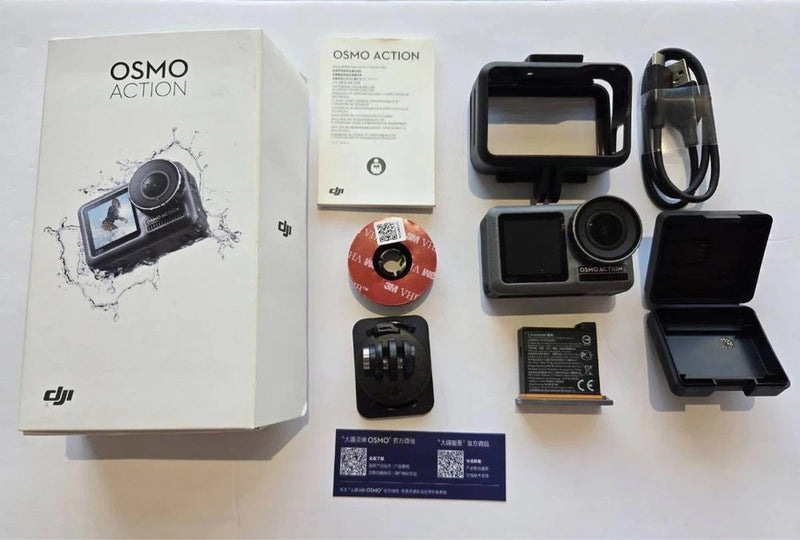 DJI Osmo Action 4 Helmet Action Camera 4K Waterproof Wind Noise Reduction Unused