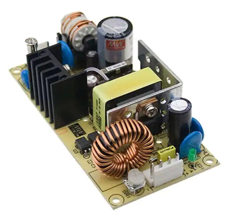 MEAN WELL PSD-30C-12 30W DC-DC converter module with copper inductor and capacitor on PCB