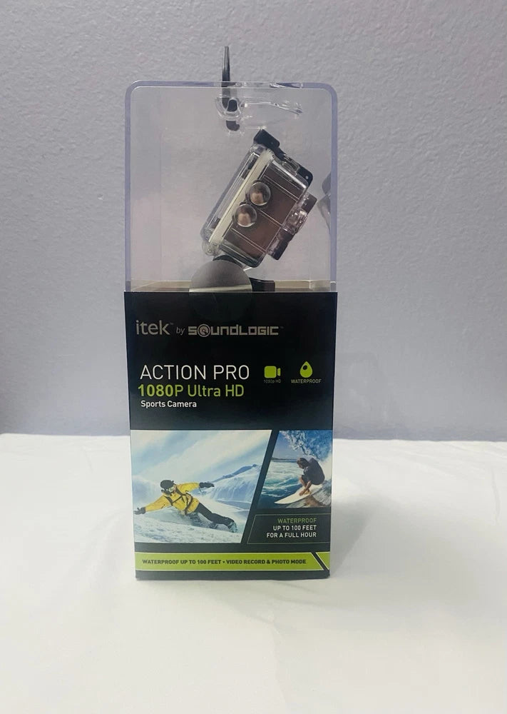 itek by Soundlogic Action Pro 1080P Ultra HD Waterproof 12MP Wide Angle Camera