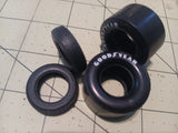 Pro Street Tires - Wide Goodyear White Letter Slicks - Narrow Fronts - AMT 1:25