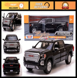 Diecast Model Truck 1/27 Scale - Black GMC Sierra 1500 Denali Crew Cab Toy Car
