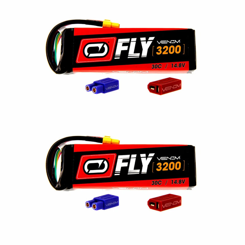 Venom Fly 30C 4S 3200mAh 14.8V LiPo Battery with UNI 2.0 Plug x2 Packs Battery