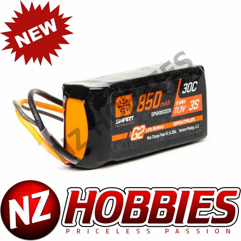 SPEKTRUM	850mAh 3S 11.1V Smart G2 30C; IC2 # SPMX8503S30