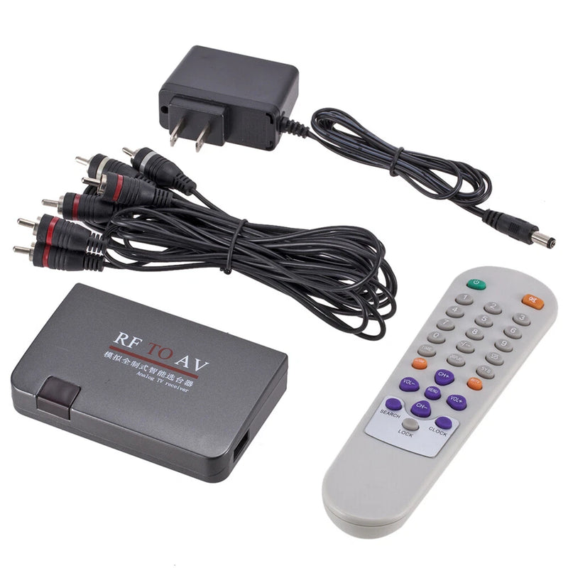 RF to AV converter, station selector, TV, cable TV to projection TV, video port