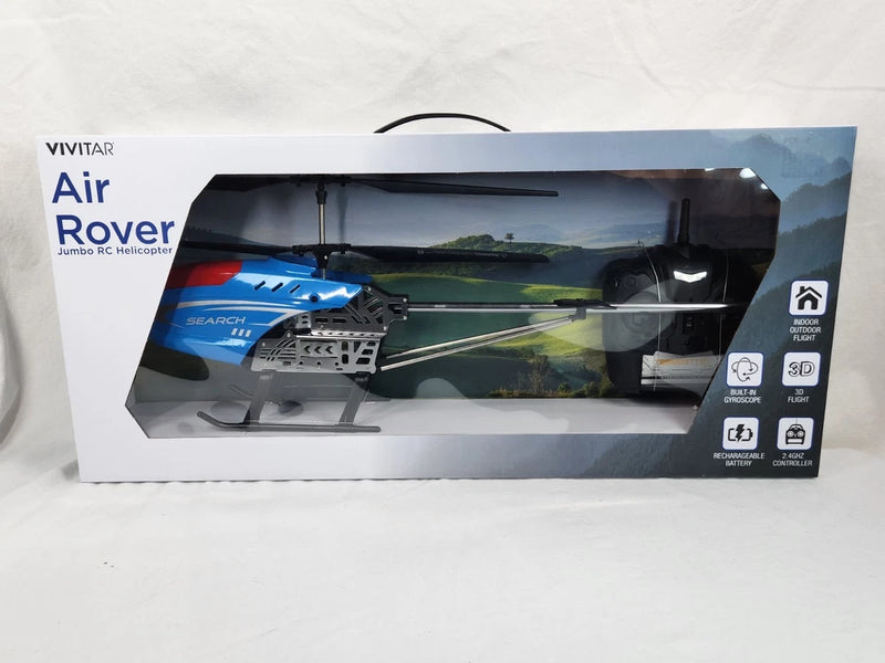 Vivitar Air Rover Jumbo RC Helicoper Drone - Blue, Indoor or outdoor