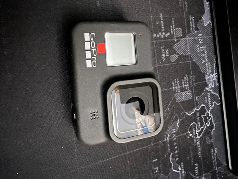 GoPro HERO 8 action camera in black with front lens and small display