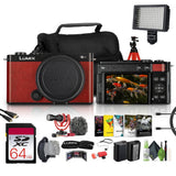 Panasonic Lumix S9 Camera (Red), Rode VideoMicro Camera-Mount Shotgun Microphone