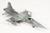 Light gray F-5A fighter jet model with wing and tail markings, front landing gear