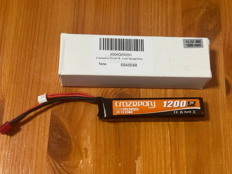 Crazepony 11.1V 1200mAh LiPo Battery ¡ª Tested ¡ª Airsoft Battery