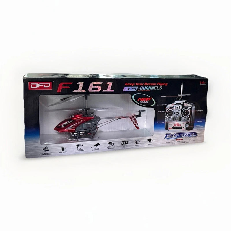 DFD F161 3.5-Channel RC Helicopter Electric Fun-Scale Ready to Fly Red/Silver