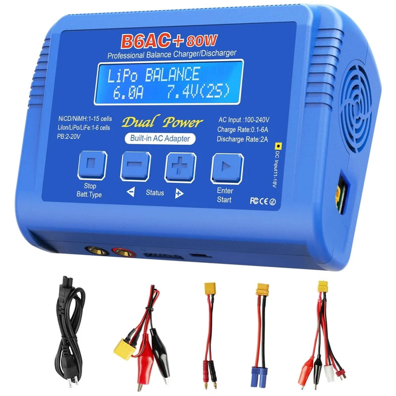 Compact Fast Charge Discharge Battery Charger Battery