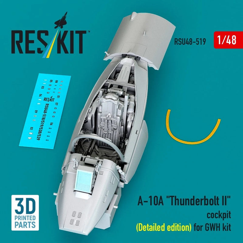 1/48 A-10A Detailed Cockpit Resin Aircraft Upgrade Set ResKit RSU48-0519