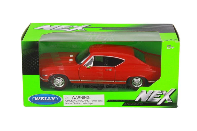1968 Chevy Chevelle SS396 Red Welly 29397 1/24 Scale Diecast Model Toy Car