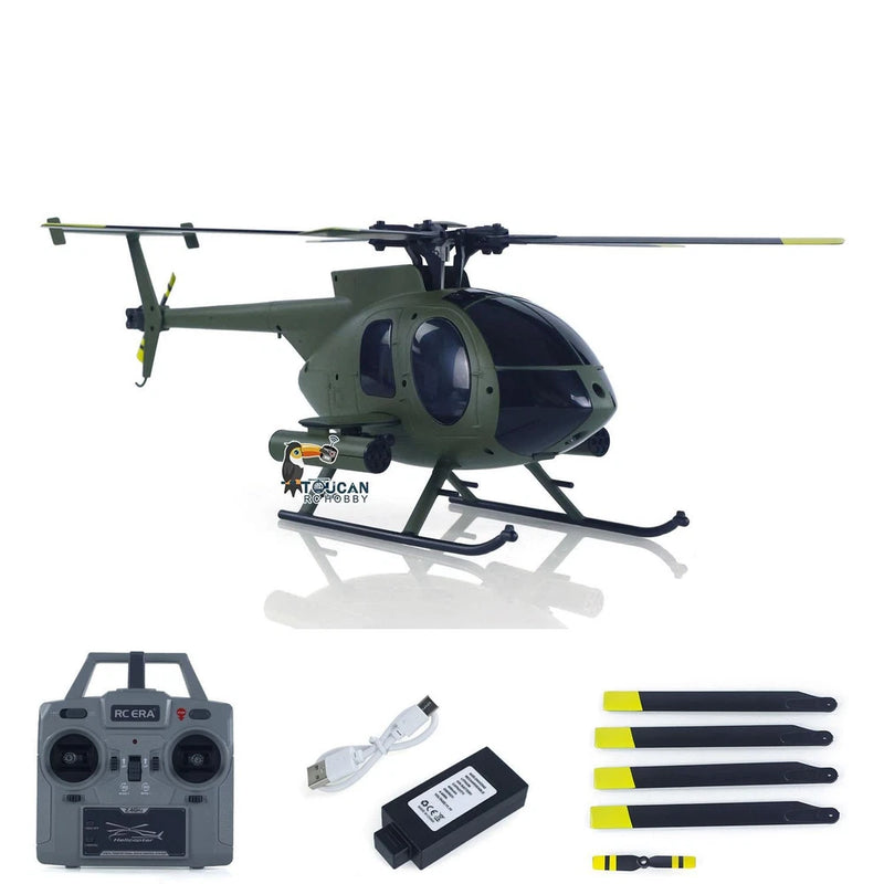 335mm Length 1/28 PA Army Style Helicopter C189 MD500 Altitude Hold Stunt
