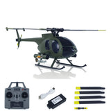 335mm Length 1/28 PA Army Style Helicopter C189 MD500 Altitude Hold Stunt