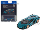 LAMBORGHINI SIAN FKP 37 BLU URANUS BLUE 1/64 DIECAST MODEL BY POSTERCARS H08B