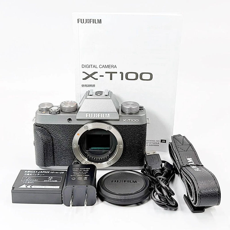 Fujifilm X-T100 Body, Dark Silver, Mirrorless Camera