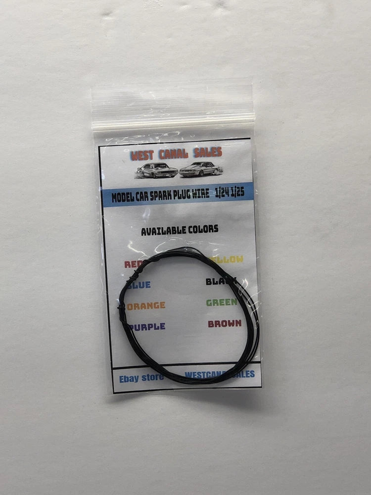 5 Feet Black Detail Wire For 1/24 1/25 Scale Model Car Ignition Spark Plug Wire