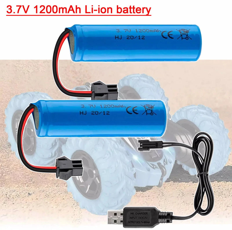 3.7V 1200Mah Li-Ion Battery and USB for DE45 DE58 DE49 DE70 RC Car 1:14 Off-Road