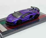 U2 1:64 Purple Novitec Aventador SVJ LP770 Sports Model Diecast Resin Car