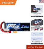 RC LiPo battery pack with red and black leads, blue/black casing, 3S 11.1V