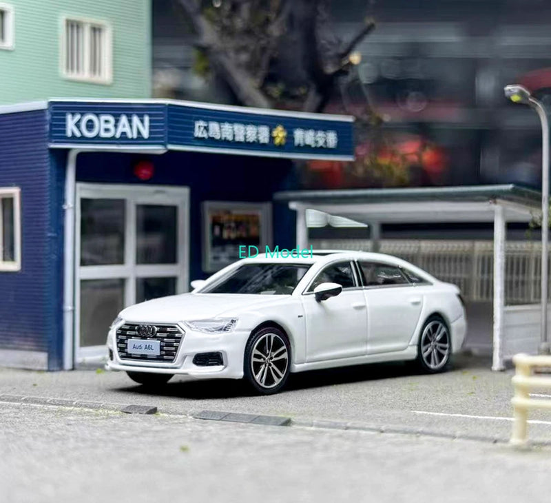 BN VAV 1:64 White A6L Luxury Sedan Sports Model Diecast Metal Car
