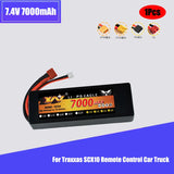 1Pcs 7.4V 7000mah 2S 35C Lipo Battery For Traxxas SCX10 Remote Control Car Truck