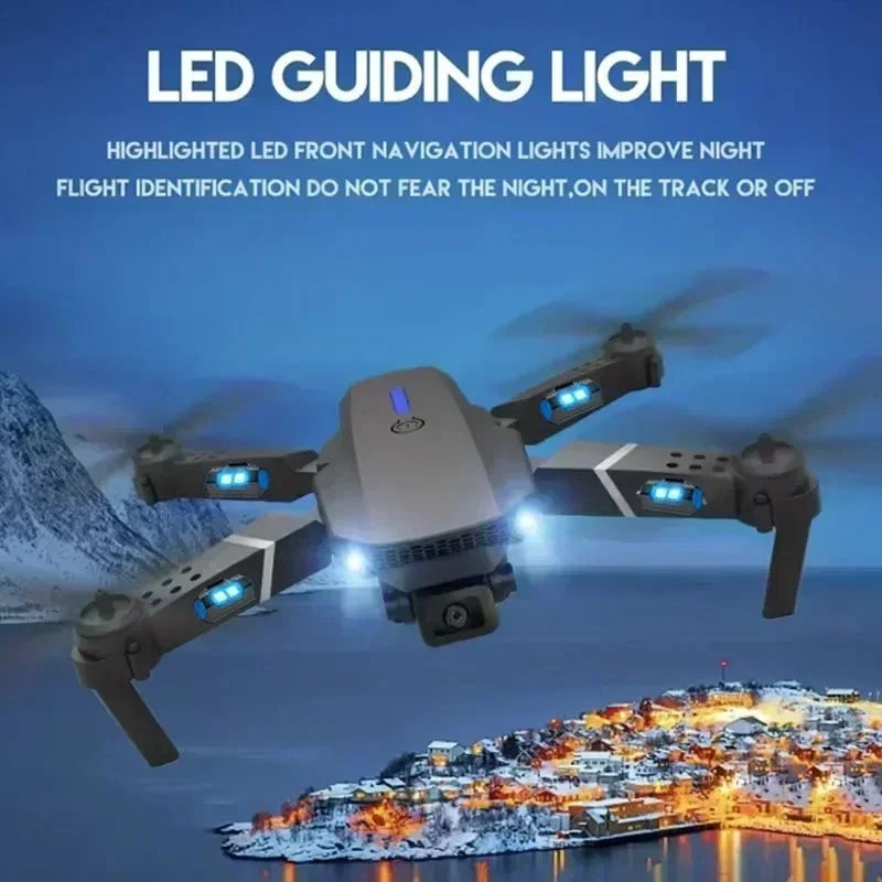 Pro Wi-Fi drone with front LED navigation lights and onboard camera