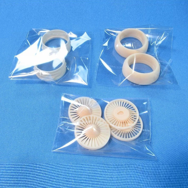 1/48 model air intake fan parts: four circular white rings in sealed bags